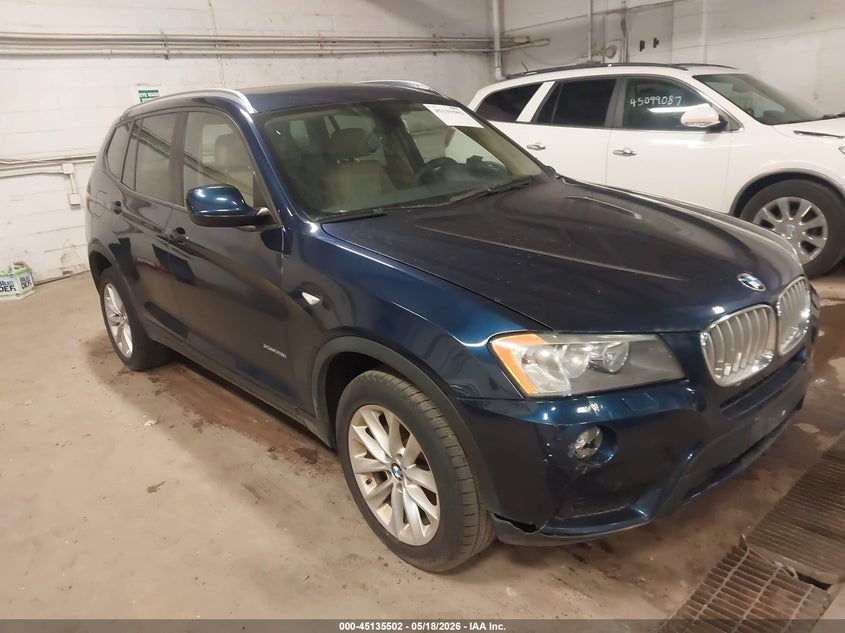 2014 BMW X3 VIN 5UXWX9C53E0D21928 IAAI salvage auction — LEFT FRONT, Clear (Minnesota), sold $1,100 on 2026-07-29 (photo 1)
