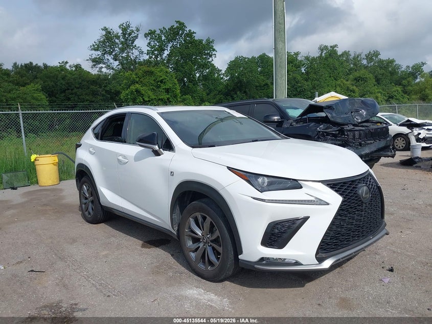 2020 Lexus Nx VIN JTJSARBZ4L2166341 IAAI salvage auction — WATER/FLOOD, Certificate Of Destruction (Louisiana), sold $7,100 on 2026-07-21 (photo 1)