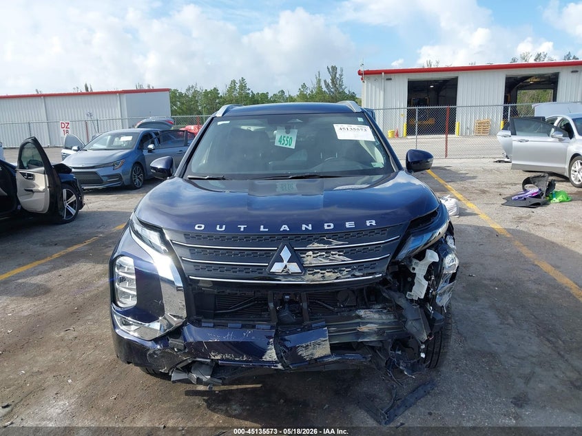2022 Mitsubishi Outlander VIN JA4J3VA89NZ091909 IAAI salvage auction — FRONT END, Rebuildable (Florida), sold $5,700 on 2026-07-29 (photo 6)