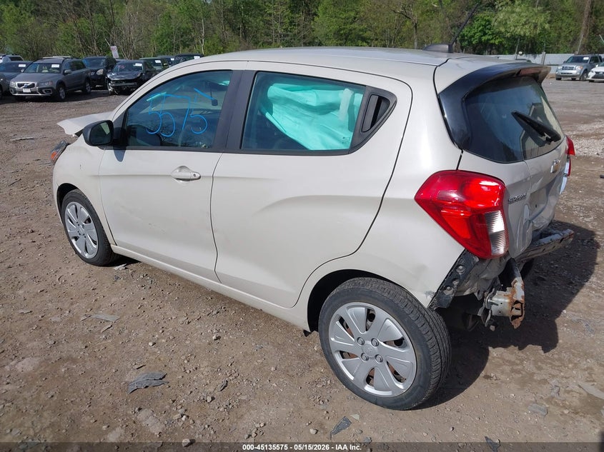 2017 Chevrolet Spark VIN KL8CB6SA2HC739650 IAAI salvage auction — FRONT & REAR, Salvage (Pennsylvania), sold $400 on 2026-07-07 (photo 3)