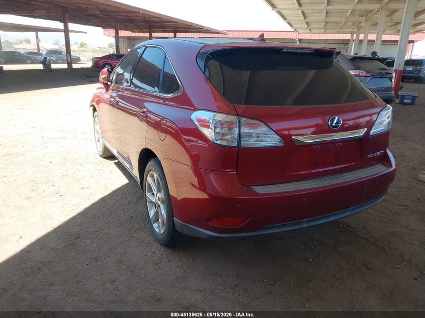 2012 Lexus Rx VIN JTJZB1BA7C2006364 IAAI salvage auction — FRONT END, Salvage (Arizona), sold $1,700 on 2026-07-14 (photo 3)