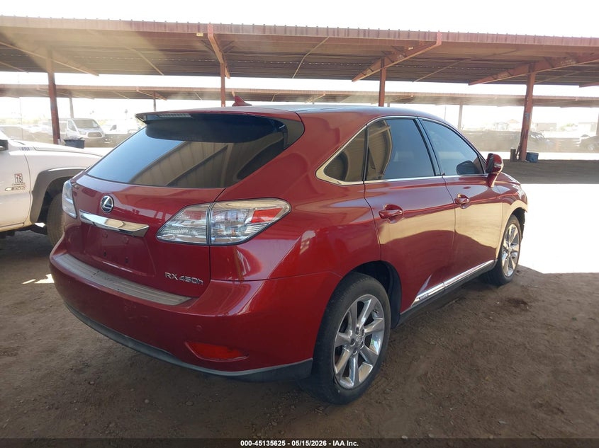 2012 Lexus Rx VIN JTJZB1BA7C2006364 IAAI salvage auction — FRONT END, Salvage (Arizona), sold $1,700 on 2026-07-14 (photo 4)