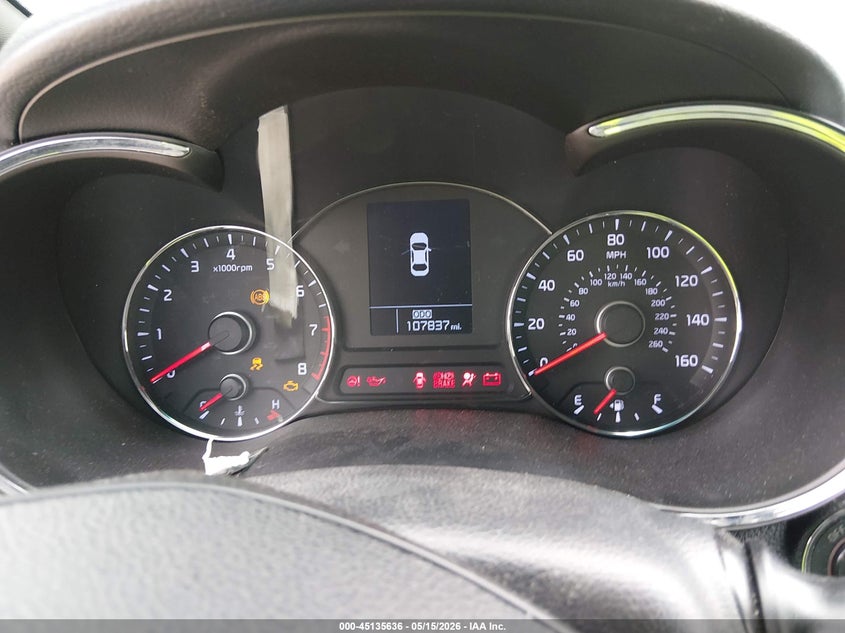 2016 Kia Forte VIN KNAFZ5A33G5631132 IAAI salvage auction — NORMAL WEAR, Salvage (Texas), sold $500 on 2026-07-14 (photo 7)
