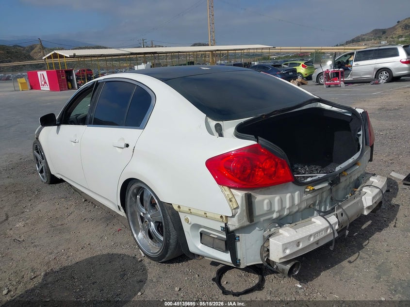 2012 Infiniti G VIN JN1CV6AP9CM620939 IAAI salvage auction — NORMAL WEAR, Salvage (Texas), sold $225 on 2026-07-29 (photo 3)