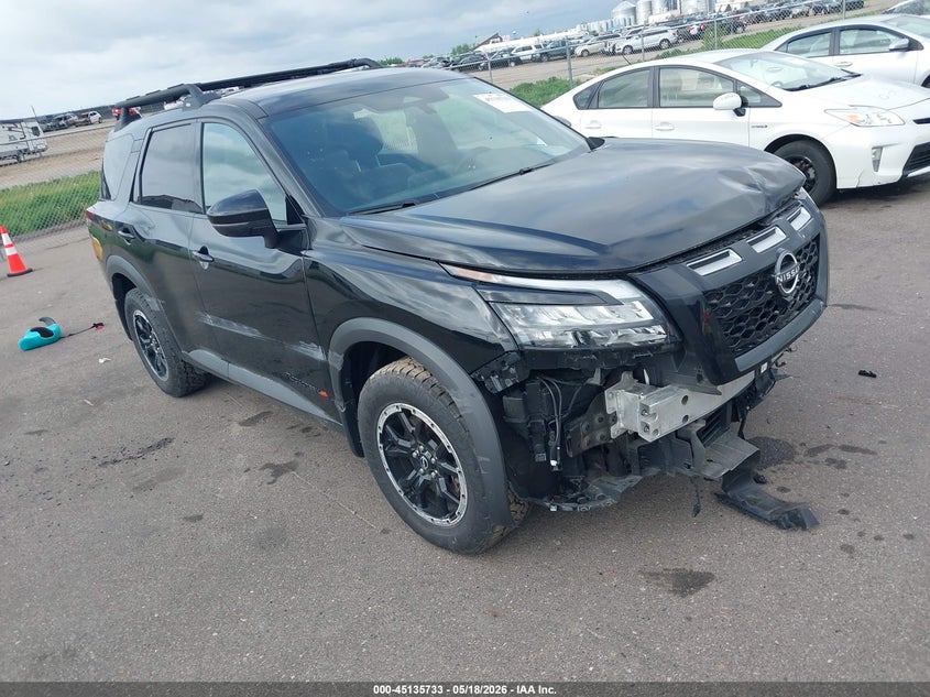 2023 Nissan Pathfinder VIN 5N1DR3BD6PC216304 IAAI salvage auction — FRONT END, Salvage (Minnesota), sold $9,050 on 2026-07-29 (photo 1)