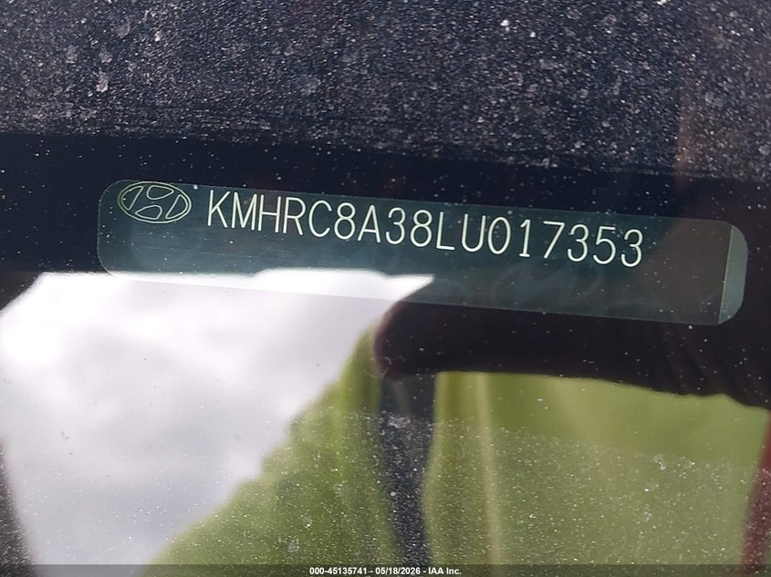 2020 Hyundai Venue VIN KMHRC8A38LU017353 IAAI salvage auction — FRONT END, Original (Texas), sold $2,800 on 2026-07-29 (photo 9)