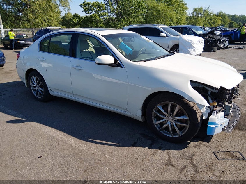 2008 Infiniti G VIN JNKBV61F28M256806 IAAI salvage auction — FRONT END, Salvage (New Jersey), sold $525 on 2026-07-30 (photo 1)