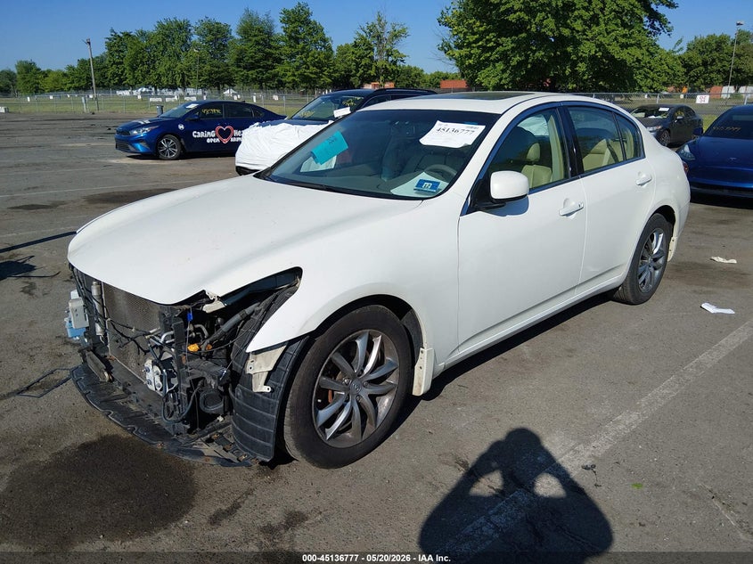 2008 Infiniti G VIN JNKBV61F28M256806 IAAI salvage auction — FRONT END, Salvage (New Jersey), sold $525 on 2026-07-30 (photo 2)