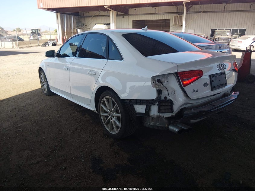 2016 Audi A4 VIN WAUAFAFL3GN011336 IAAI salvage auction — RIGHT REAR, Salvage (Arizona), sold $4,200 on 2026-07-07 (photo 3)