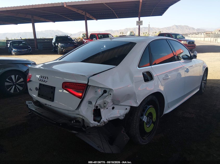 2016 Audi A4 VIN WAUAFAFL3GN011336 IAAI salvage auction — RIGHT REAR, Salvage (Arizona), sold $4,200 on 2026-07-07 (photo 4)