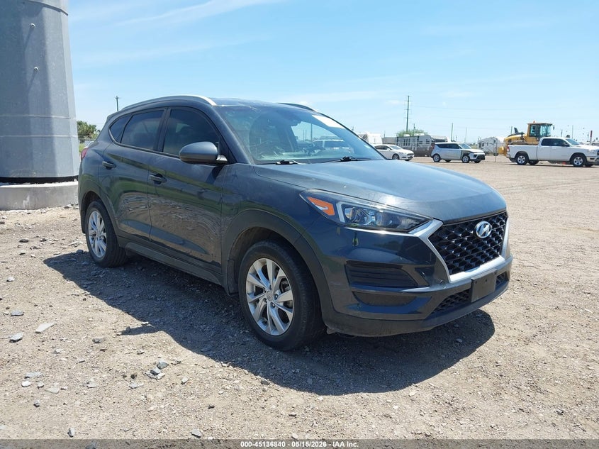 2021 Hyundai Tucson VIN KM8J33A42MU297846 IAAI salvage auction — REAR END, Original (Texas), sold $3,450 on 2026-07-09 (photo 1)