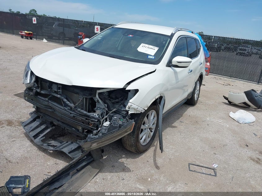 2019 Nissan Rogue VIN JN8AT2MT9KW255083 IAAI salvage auction — FRONT & REAR, Salvage (Texas), sold $1,200 on 2026-07-21 (photo 2)