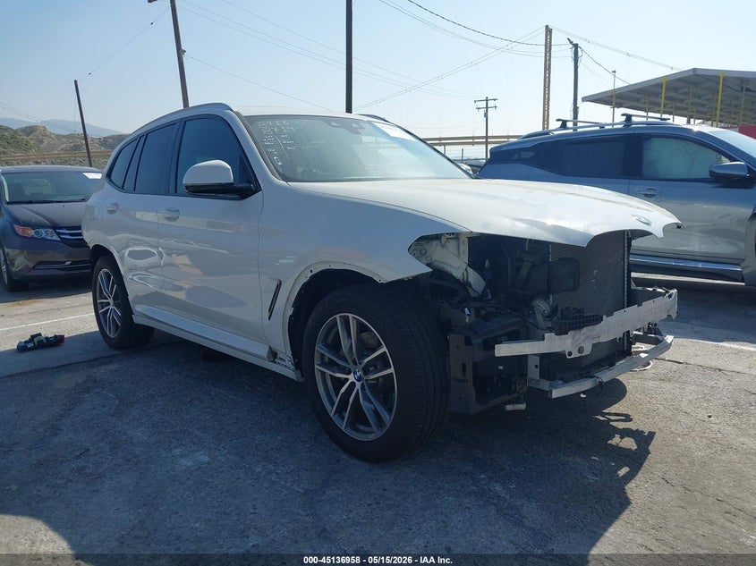 2019 BMW X3 VIN 5UXTR7C58KLE93867 IAAI salvage auction — FRONT END, Salvage (California), sold $7,500 on 2026-07-29 (photo 1)