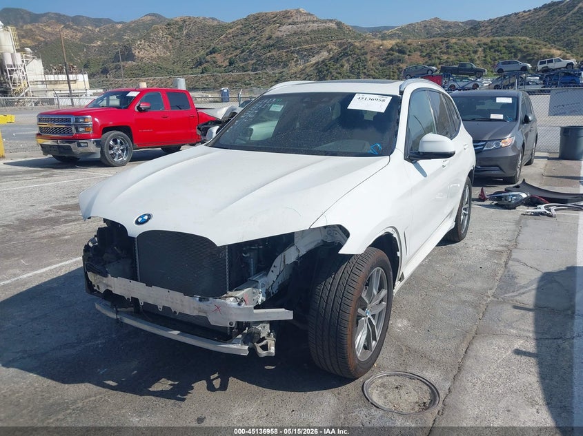 2019 BMW X3 VIN 5UXTR7C58KLE93867 IAAI salvage auction — FRONT END, Salvage (California), sold $7,500 on 2026-07-29 (photo 2)