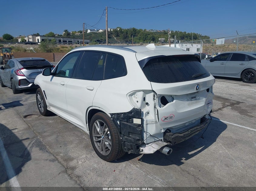 2019 BMW X3 VIN 5UXTR7C58KLE93867 IAAI salvage auction — FRONT END, Salvage (California), sold $7,500 on 2026-07-29 (photo 3)