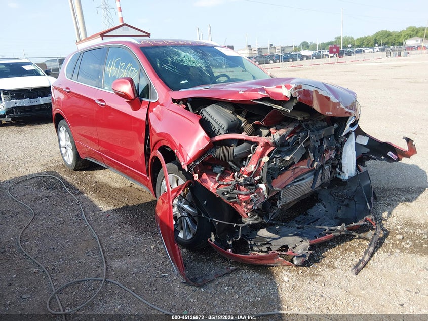 2016 Buick Envision VIN LRBFXFSX6GD177611 IAAI salvage auction — FRONT END, Clear (Indiana), sold $750 on 2026-07-22 (photo 1)