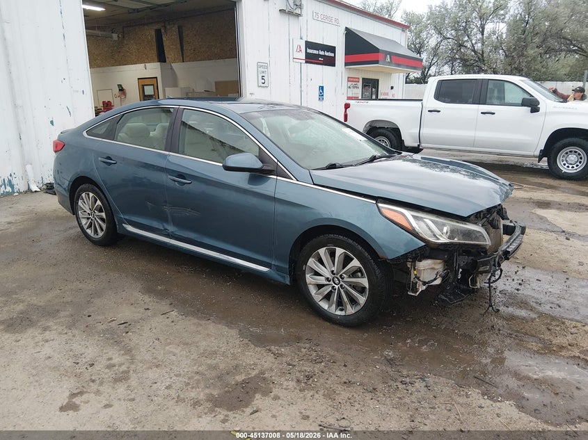 2017 Hyundai Sonata VIN 5NPE34AFXHH556984 IAAI salvage auction — FRONT END, Salvage (Montana), sold $350 on 2026-07-30 (photo 1)