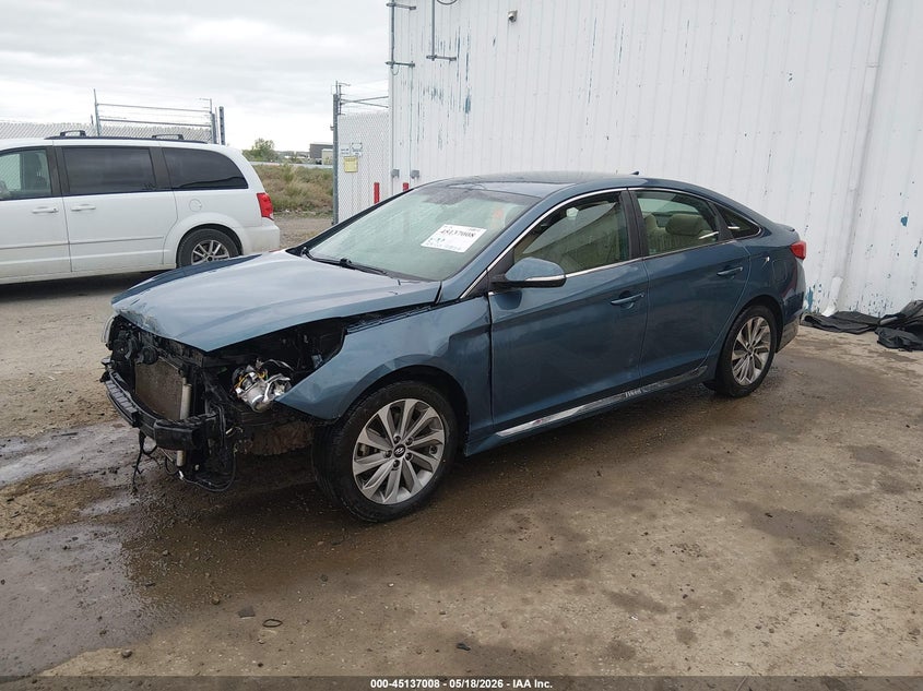 2017 Hyundai Sonata VIN 5NPE34AFXHH556984 IAAI salvage auction — FRONT END, Salvage (Montana), sold $350 on 2026-07-30 (photo 2)
