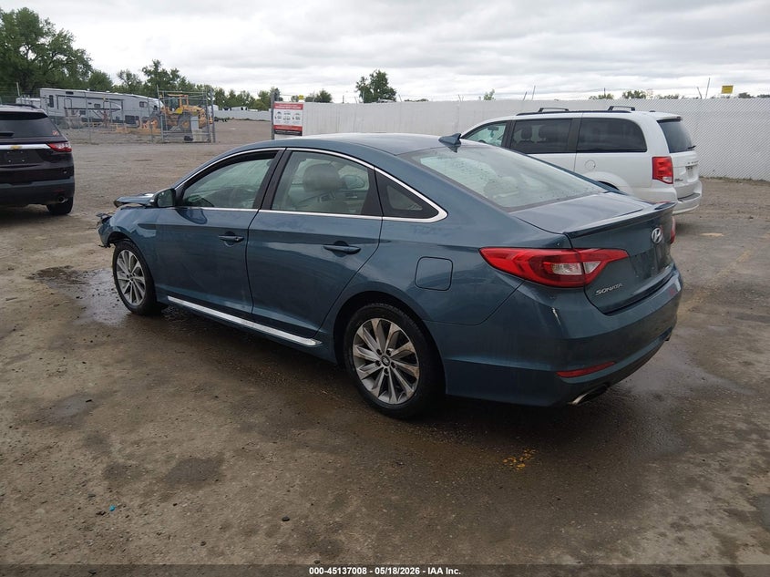 2017 Hyundai Sonata VIN 5NPE34AFXHH556984 IAAI salvage auction — FRONT END, Salvage (Montana), sold $350 on 2026-07-30 (photo 3)