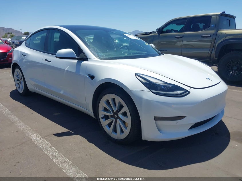 2021 Tesla Model 3 VIN 5YJ3E1EA0MF031925 IAAI salvage auction — SIDE, Salvage (Arizona), sold $5,500 on 2026-07-28 (photo 1)