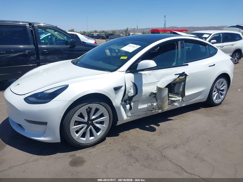 2021 Tesla Model 3 VIN 5YJ3E1EA0MF031925 IAAI salvage auction — SIDE, Salvage (Arizona), sold $5,500 on 2026-07-28 (photo 6)