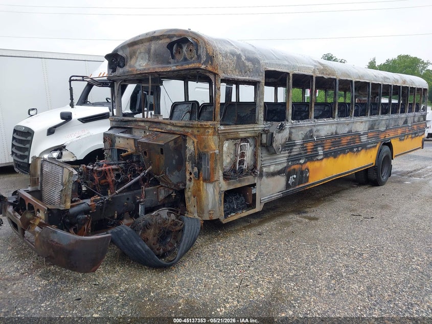 2017 Blue bird School bus / transit bus VIN 1BAKGCPH8HF328268 IAAI salvage auction — BURN, Non-Repairable (Maryland), sold $175 on 2026-08-31 (photo 2)