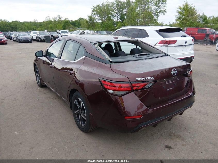 2025 Nissan Sentra VIN 3N1AB8CV5SY317000 IAAI salvage auction — HAIL, Salvage (Ohio), sold $8,525 on 2026-07-28 (photo 3)