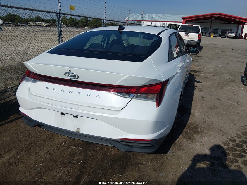 2021 Hyundai Elantra VIN 5NPLS4AG0MH009185 IAAI salvage auction — FRONT END, Salvage (Louisiana), sold $4,000 on 2026-07-06 (photo 4)