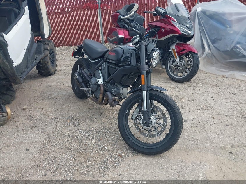 2016 Ducati Scrambler VIN ML015ANM8GT007164 IAAI salvage auction — REAR END, Salvage (Florida), sold $2,350 on 2026-07-16 (photo 1)