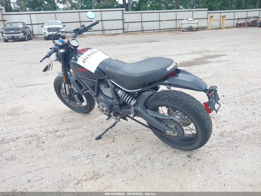 2016 Ducati Scrambler VIN ML015ANM8GT007164 IAAI salvage auction — REAR END, Salvage (Florida), sold $2,350 on 2026-07-16 (photo 3)