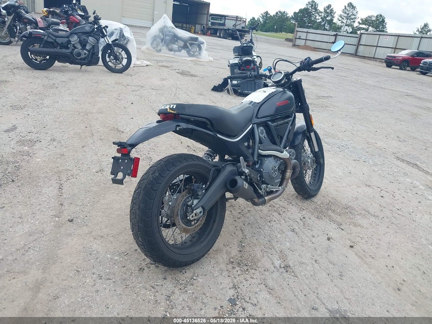 2016 Ducati Scrambler VIN ML015ANM8GT007164 IAAI salvage auction — REAR END, Salvage (Florida), sold $2,350 on 2026-07-16 (photo 4)