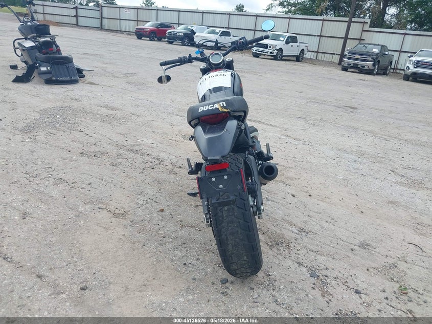 2016 Ducati Scrambler VIN ML015ANM8GT007164 IAAI salvage auction — REAR END, Salvage (Florida), sold $2,350 on 2026-07-16 (photo 6)