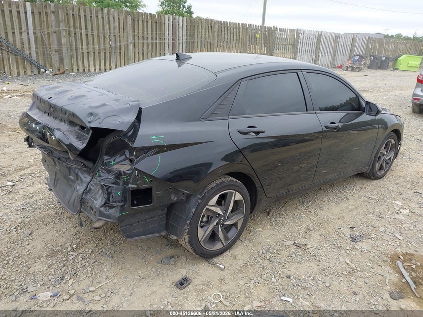 2023 Hyundai Elantra VIN 5NPLS4AG4PH112419 IAAI salvage auction — REAR END, Salvage (Virginia), sold $5,600 on 2026-07-13 (photo 4)