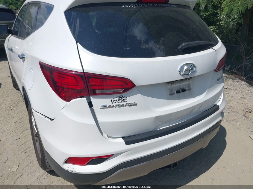 2017 Hyundai Santa fe VIN 5XYZT3LB5HG402826 IAAI salvage auction — REAR END, Salvage (Georgia), sold $2,300 on 2026-07-29 (photo 6)