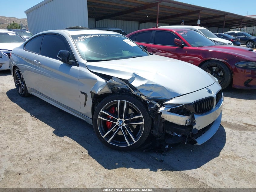 2017 BMW 4er VIN WBA4P1C52HK522216 IAAI salvage auction — FRONT END, Salvage (California), sold $7,150 on 2026-07-16 (photo 1)