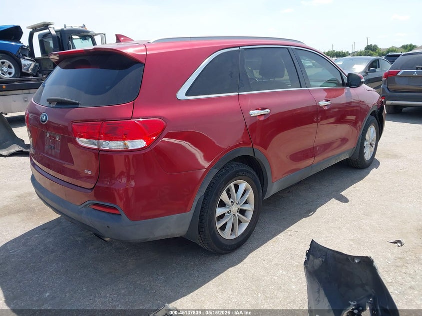 2017 Kia Sorento VIN 5XYPG4A39HG282865 IAAI salvage auction — RIGHT FRONT, Original (Texas), sold $2,150 on 2026-07-15 (photo 4)
