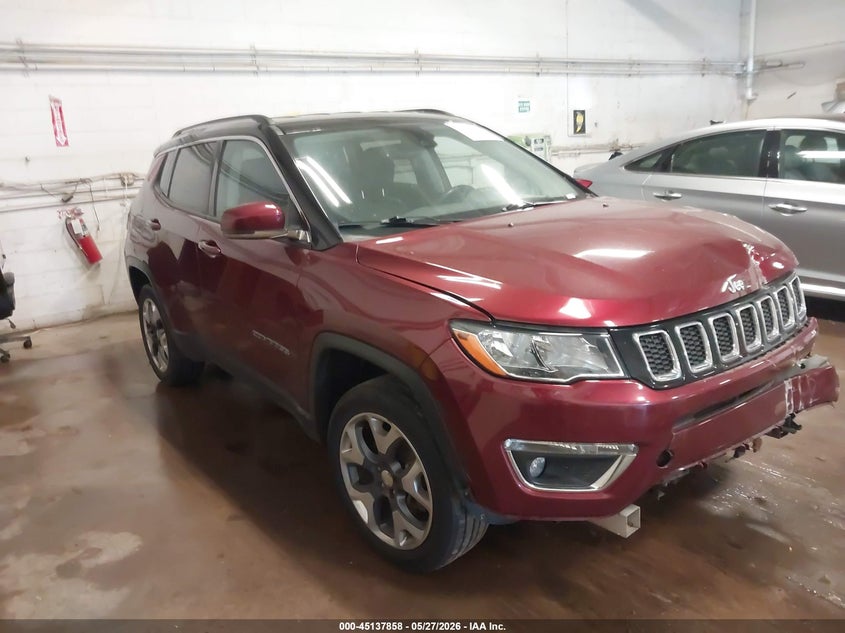 2021 Jeep Compass VIN 3C4NJDCB4MT550737 IAAI salvage auction — LEFT FRONT, Salvage (Minnesota), sold $4,500 on 2026-07-29 (photo 1)