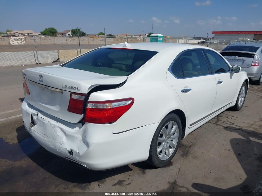 2007 Lexus Ls 460 VIN JTHGL46F375004905 IAAI salvage auction — REAR END, Salvage (Arizona), sold $775 on 2026-07-07 (photo 4)