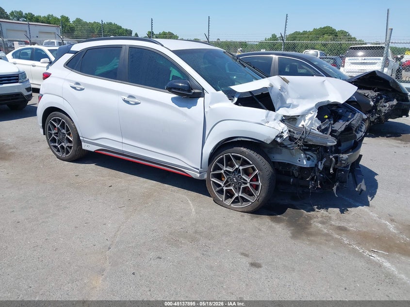 2022 Hyundai Kona VIN KM8KH3AC3NU001702 IAAI salvage auction — FRONT END, Salvage (Ohio), sold $1,150 on 2026-07-29 (photo 1)