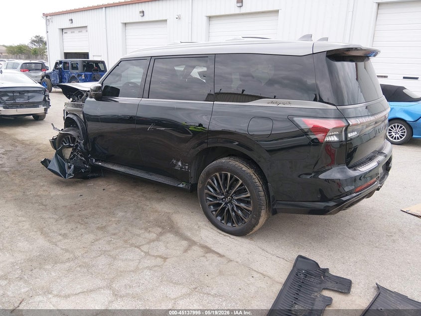 2025 Infiniti Qx80 VIN JN8AZ3CCXS9600593 IAAI salvage auction — FRONT END, Salvage (Illinois), sold $35,000 on 2026-08-17 (photo 3)