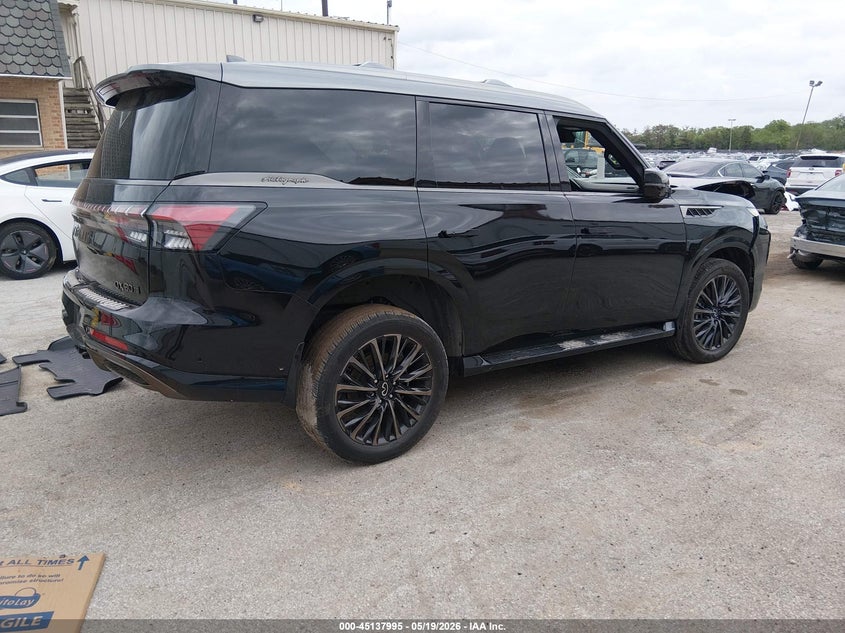 2025 Infiniti Qx80 VIN JN8AZ3CCXS9600593 IAAI salvage auction — FRONT END, Salvage (Illinois), sold $35,000 on 2026-08-17 (photo 4)
