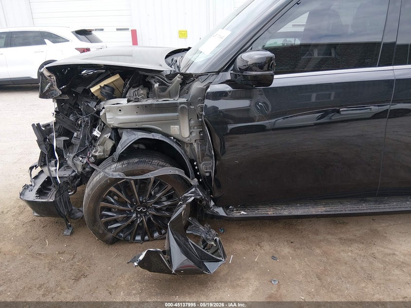 2025 Infiniti Qx80 VIN JN8AZ3CCXS9600593 IAAI salvage auction — FRONT END, Salvage (Illinois), sold $35,000 on 2026-08-17 (photo 6)
