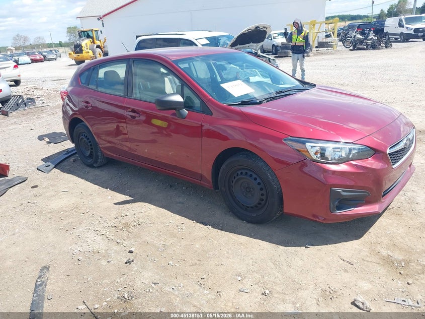 2017 Subaru Impreza VIN 4S3GTAA69H3720616 IAAI salvage auction — LEFT SIDE, Salvage Title, sold $1,425 on 2026-09-30 (photo 1)