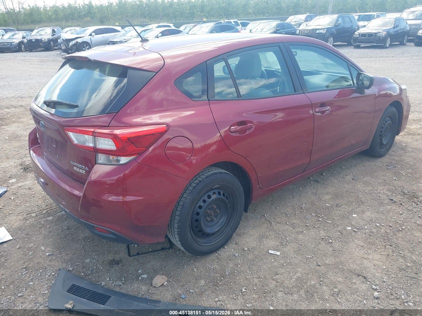 2017 Subaru Impreza VIN 4S3GTAA69H3720616 IAAI salvage auction — LEFT SIDE, Salvage Title, sold $1,425 on 2026-09-30 (photo 4)