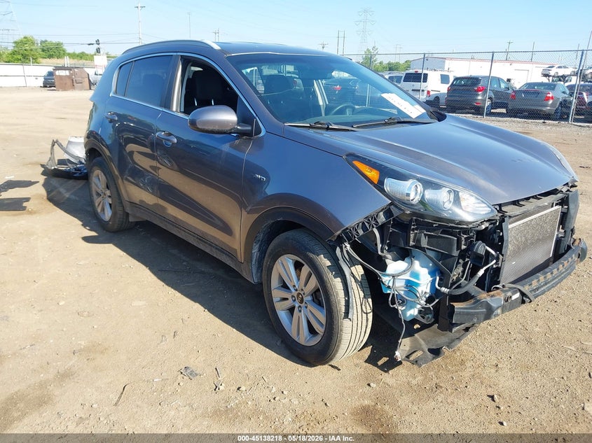 2018 Kia Sportage VIN KNDPMCAC5J7476590 IAAI salvage auction — FRONT & REAR, Salvage (Ohio), sold $2,500 on 2026-07-09 (photo 1)