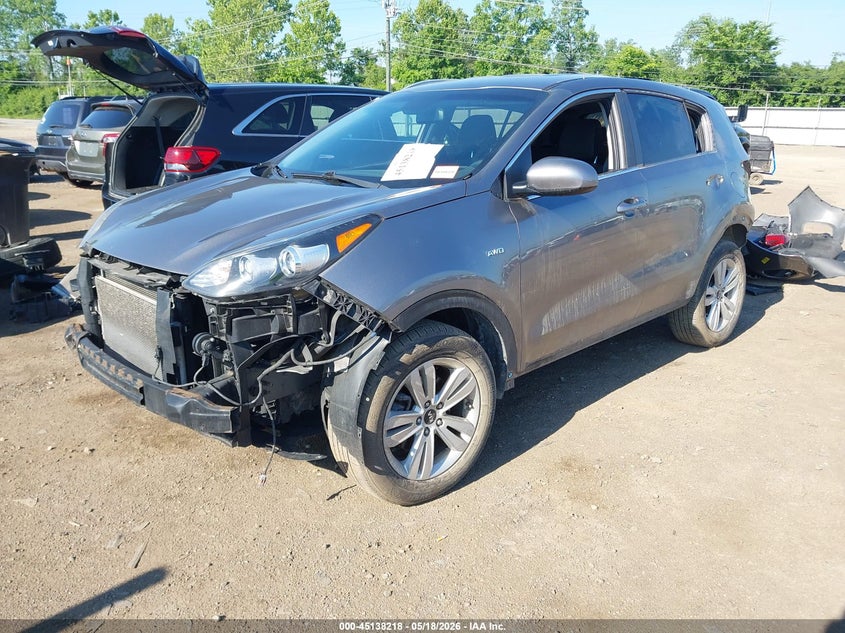 2018 Kia Sportage VIN KNDPMCAC5J7476590 IAAI salvage auction — FRONT & REAR, Salvage (Ohio), sold $2,500 on 2026-07-09 (photo 2)