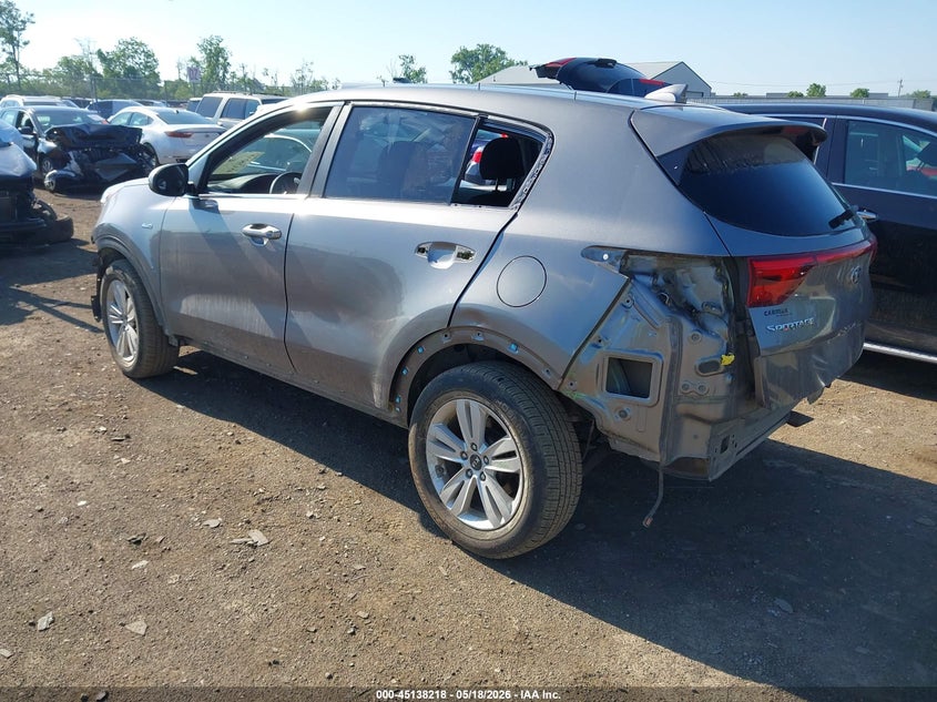 2018 Kia Sportage VIN KNDPMCAC5J7476590 IAAI salvage auction — FRONT & REAR, Salvage (Ohio), sold $2,500 on 2026-07-09 (photo 3)