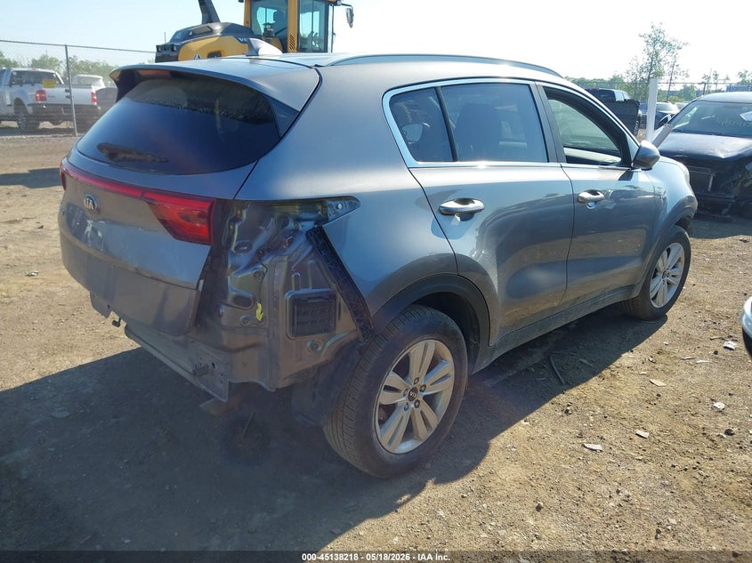 2018 Kia Sportage VIN KNDPMCAC5J7476590 IAAI salvage auction — FRONT & REAR, Salvage (Ohio), sold $2,500 on 2026-07-09 (photo 4)
