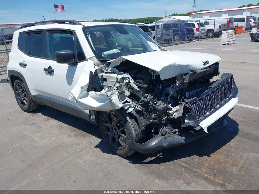 2019 Jeep Renegade VIN ZACNJABB9KPK89591 IAAI salvage auction — RIGHT FRONT, Salvage (North Carolina), sold $750 on 2026-07-29 (photo 1)