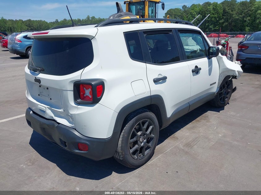 2019 Jeep Renegade VIN ZACNJABB9KPK89591 IAAI salvage auction — RIGHT FRONT, Salvage (North Carolina), sold $750 on 2026-07-29 (photo 4)